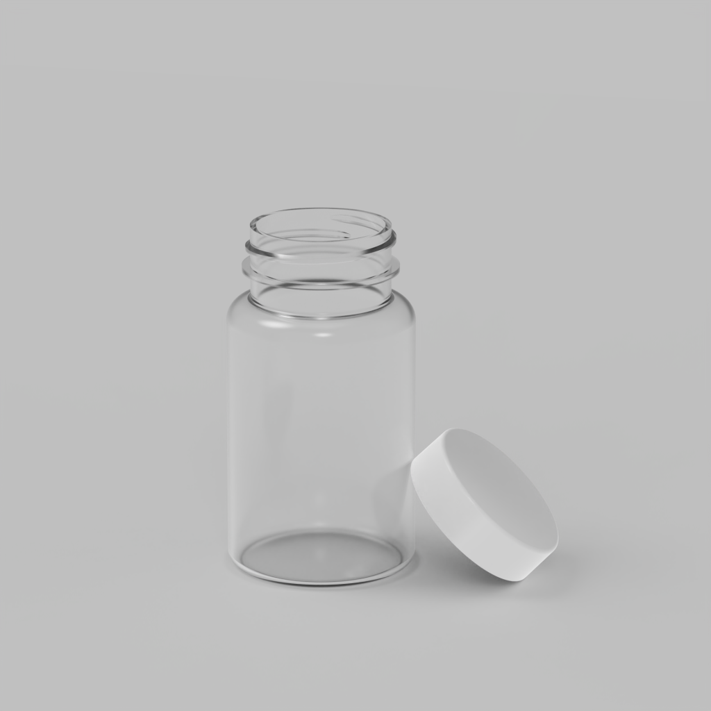 100cc Clear PET Bottle With 38mm Cap - RTCO Packaging