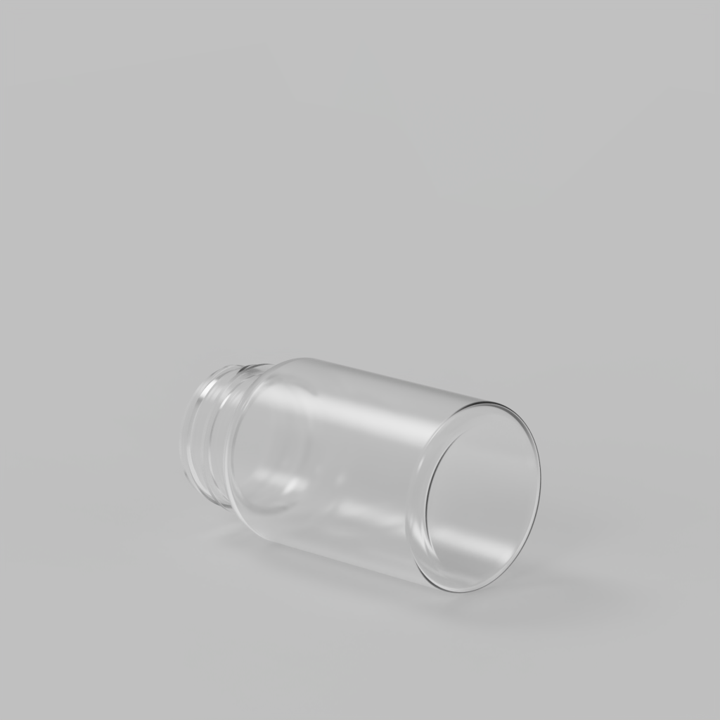 100cc Clear PET Bottle With 38mm Cap - RTCO Packaging